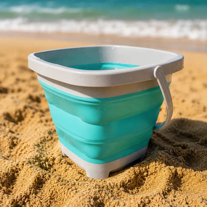 Collapsible Beach Sand Bucket Play Set for Kids Outdoor Summer Fun