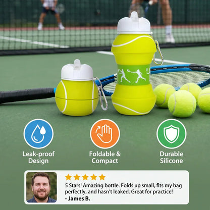 Collapsible Leak-Proof Sports Water Bottle for Gym Use
