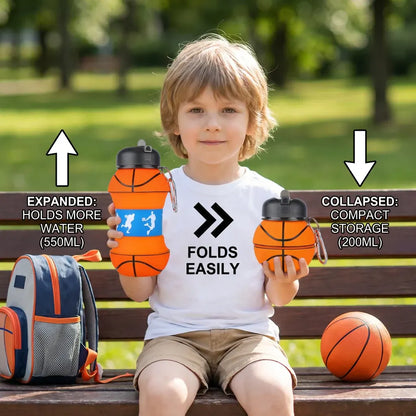 Collapsible Leak-Proof Sports Water Bottle for Gym Use