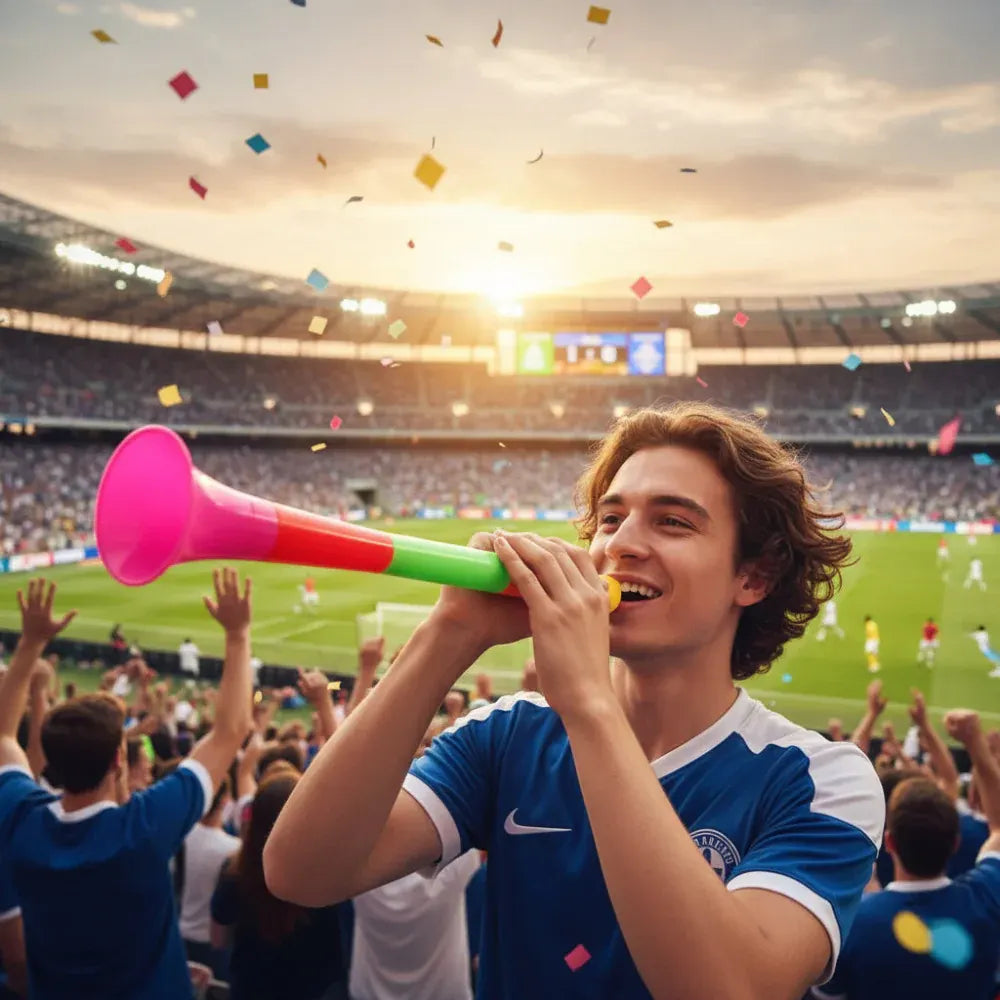 Collapsible Vuvuzela Horns - Loud Stadium Party Noise Makers Set