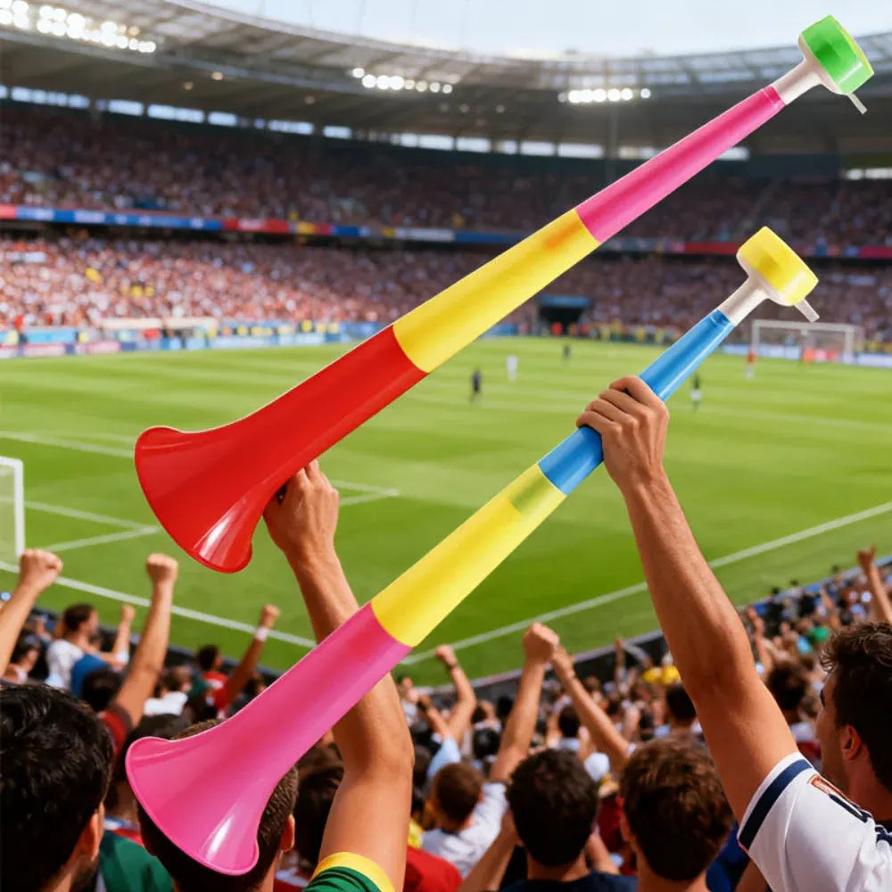 Collapsible Vuvuzela Horns - Loud Stadium Party Noise Makers Set