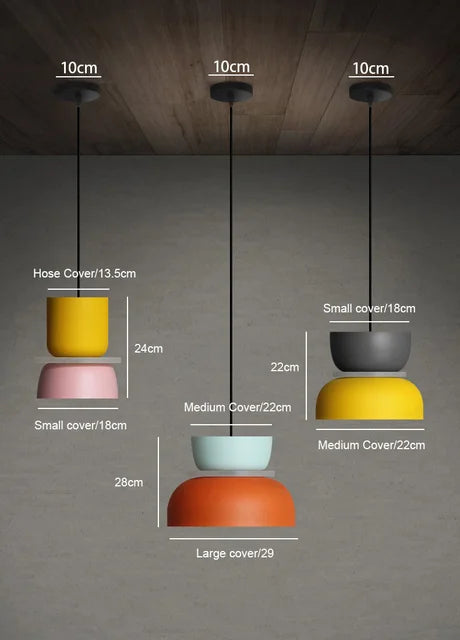 Colorful Macaron-Style Pendant Light with Scandinavian Charm
