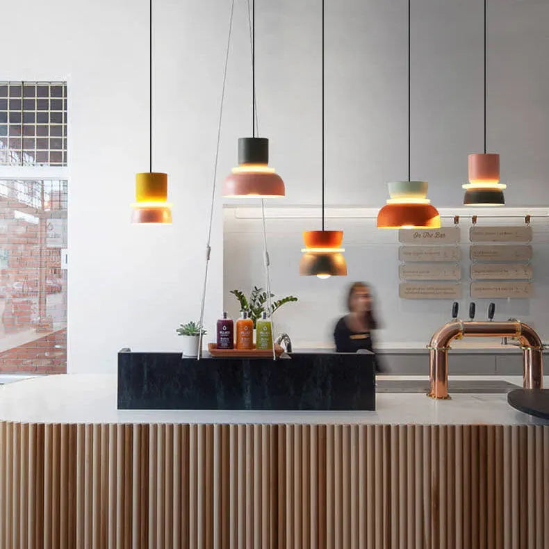Colorful Macaron-Style Pendant Light with Scandinavian Charm