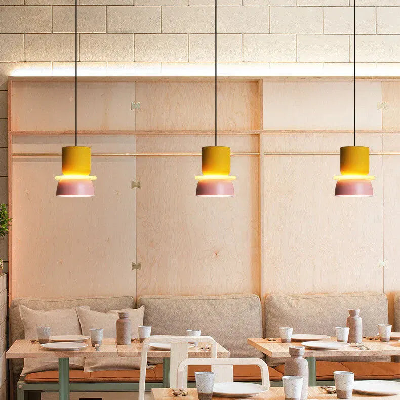 Colorful Macaron-Style Pendant Light with Scandinavian Charm