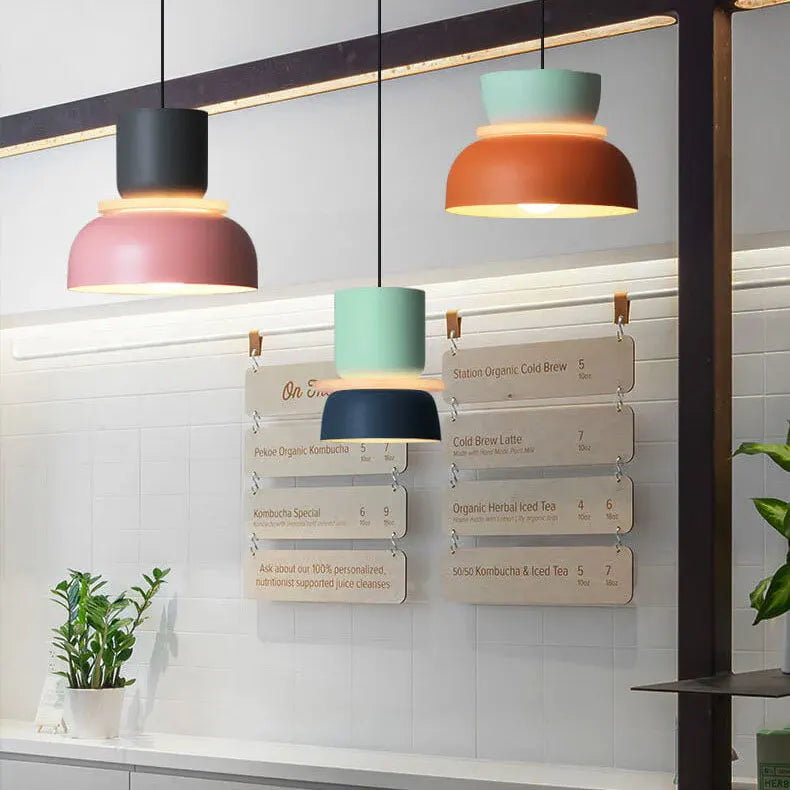 Colorful Macaron-Style Pendant Light with Scandinavian Charm