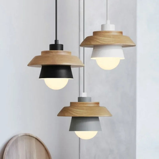 Colorful Macaron-Style Wood Pendant Light | Nordic Design