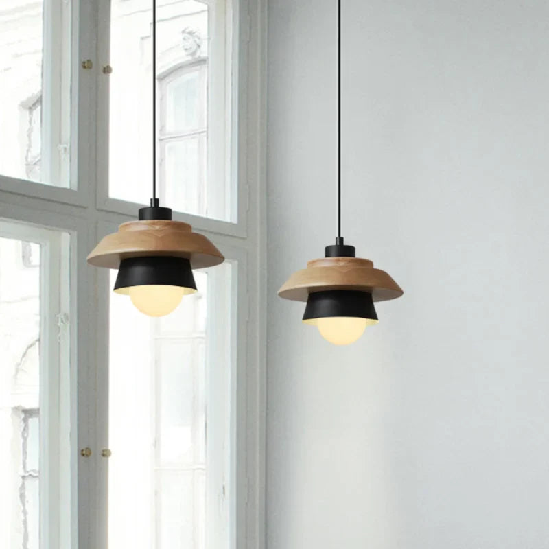Colorful Macaron-Style Wood Pendant Light | Nordic Design