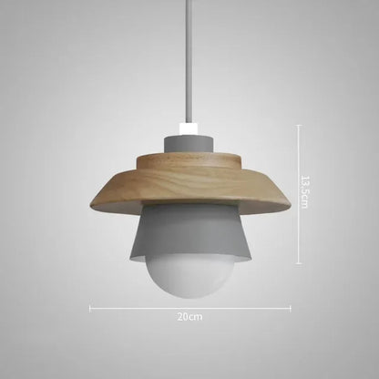 Colorful Macaron-Style Wood Pendant Light | Nordic Design