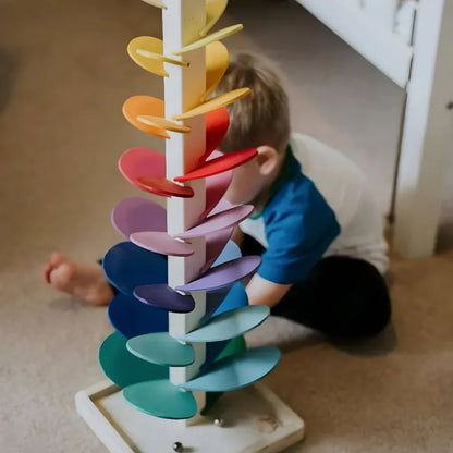 Colorful Wooden Marble Run Educational Toy for Kids