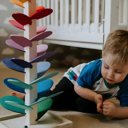 Colorful Wooden Marble Run Educational Toy for Kids