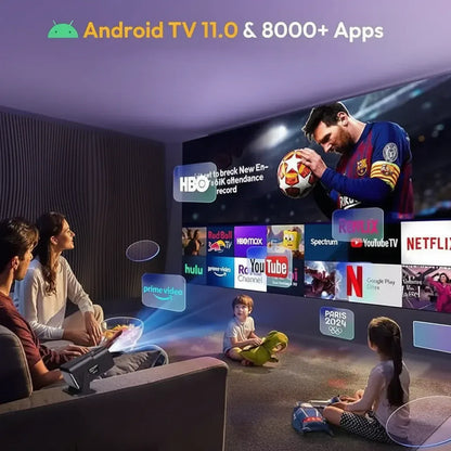 Compact 4K-Ready Portable Smart Projector for Home Theater