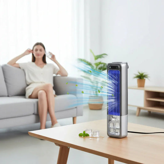 Compact Adjustable Desktop Tower Cooling Fan – Portable Design