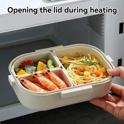 Compact Bento Lunch Box | Leak-Proof, 3-Compartment Portable Container