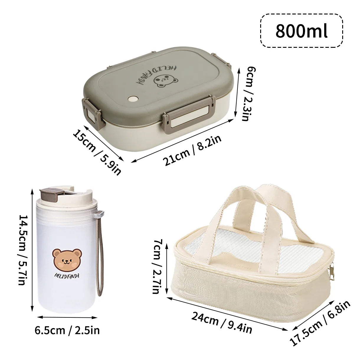 Compact Bento Lunch Box | Leak-Proof, 3-Compartment Portable Container