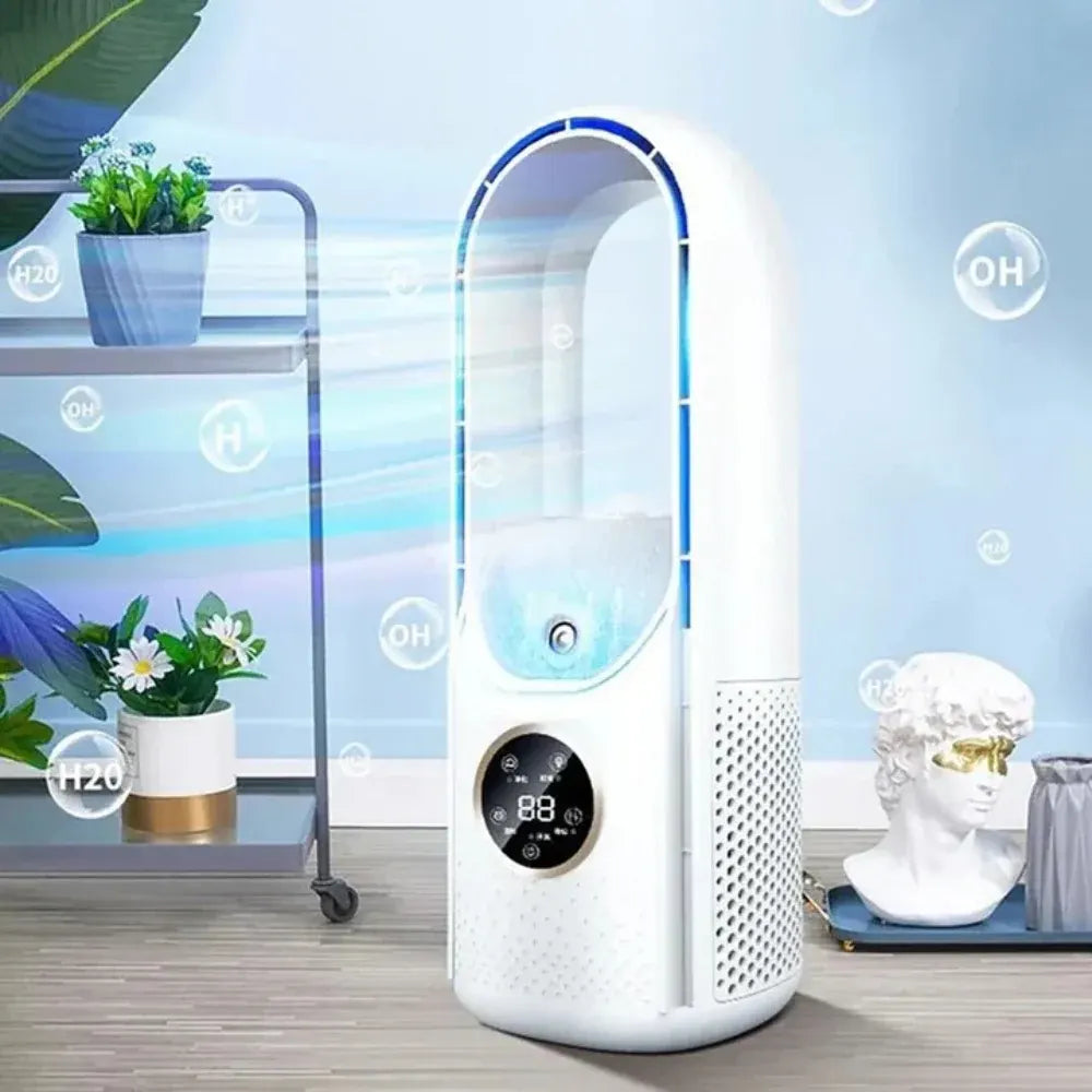 Compact Bladeless Personal Cooling Unit - Quiet Portable Air Conditioner