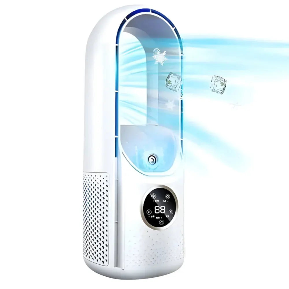 Compact Bladeless Personal Cooling Unit - Quiet Portable Air Conditioner