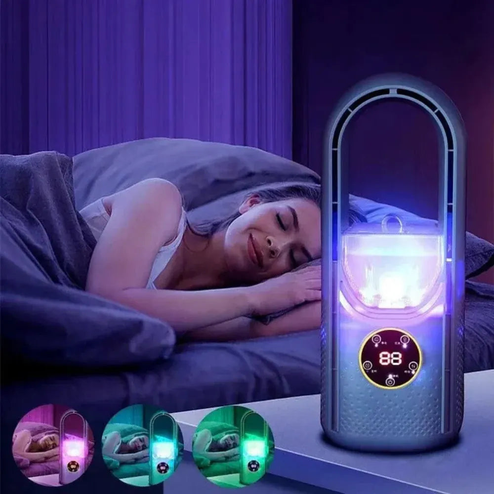 Compact Bladeless Personal Cooling Unit - Quiet Portable Air Conditioner