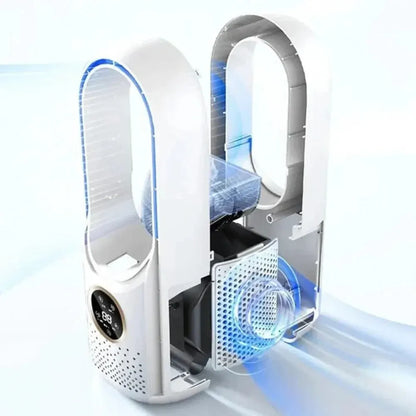 Compact Bladeless Personal Cooling Unit - Quiet Portable Air Conditioner
