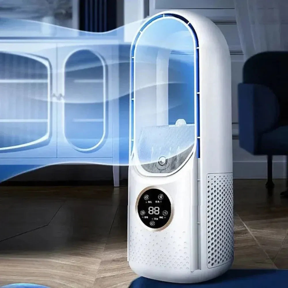 Compact Bladeless Personal Cooling Unit - Quiet Portable Air Conditioner