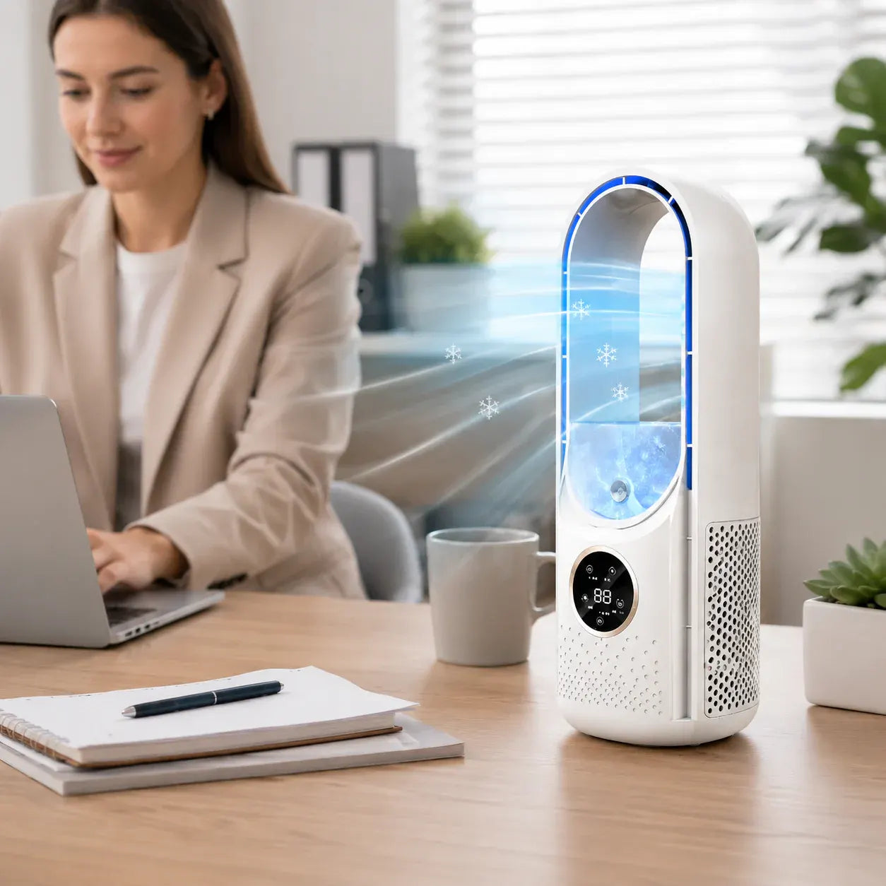 Compact Bladeless Personal Desk Cooling Fan