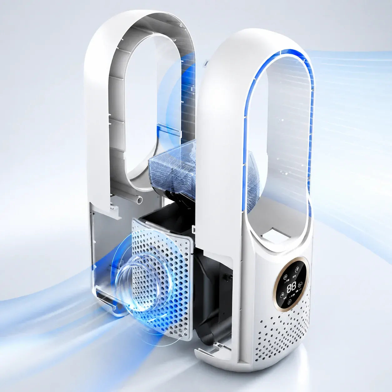 Compact Bladeless Personal Desk Cooling Fan