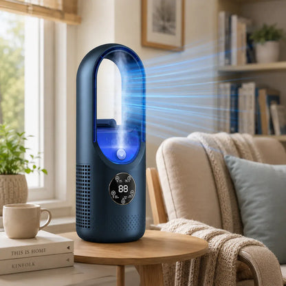 Compact Bladeless Personal Desk Cooling Fan