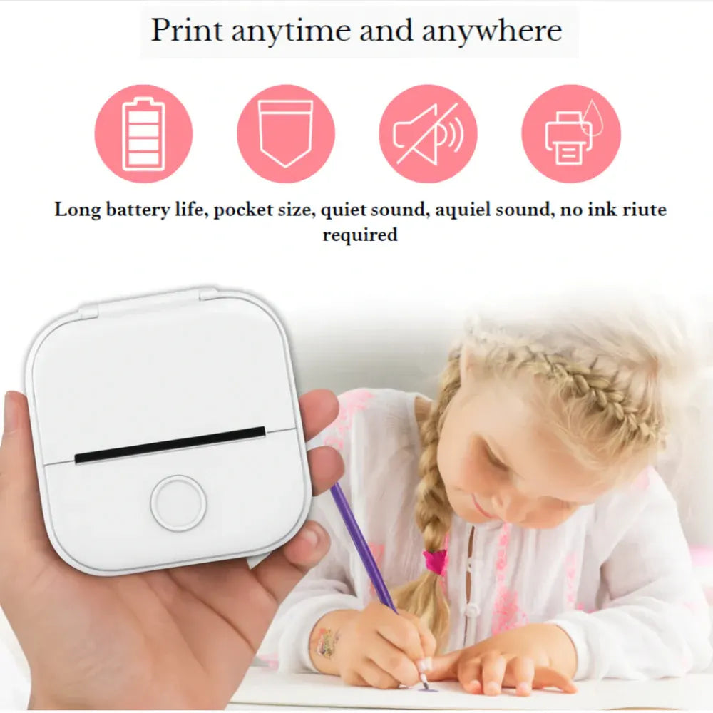 Compact Bluetooth Pocket Photo Label Printer