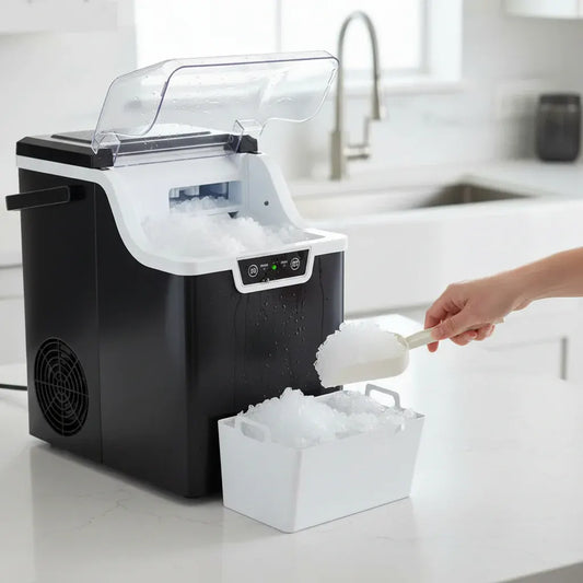 Compact Countertop Nugget Ice Machine for Kitchen Use
