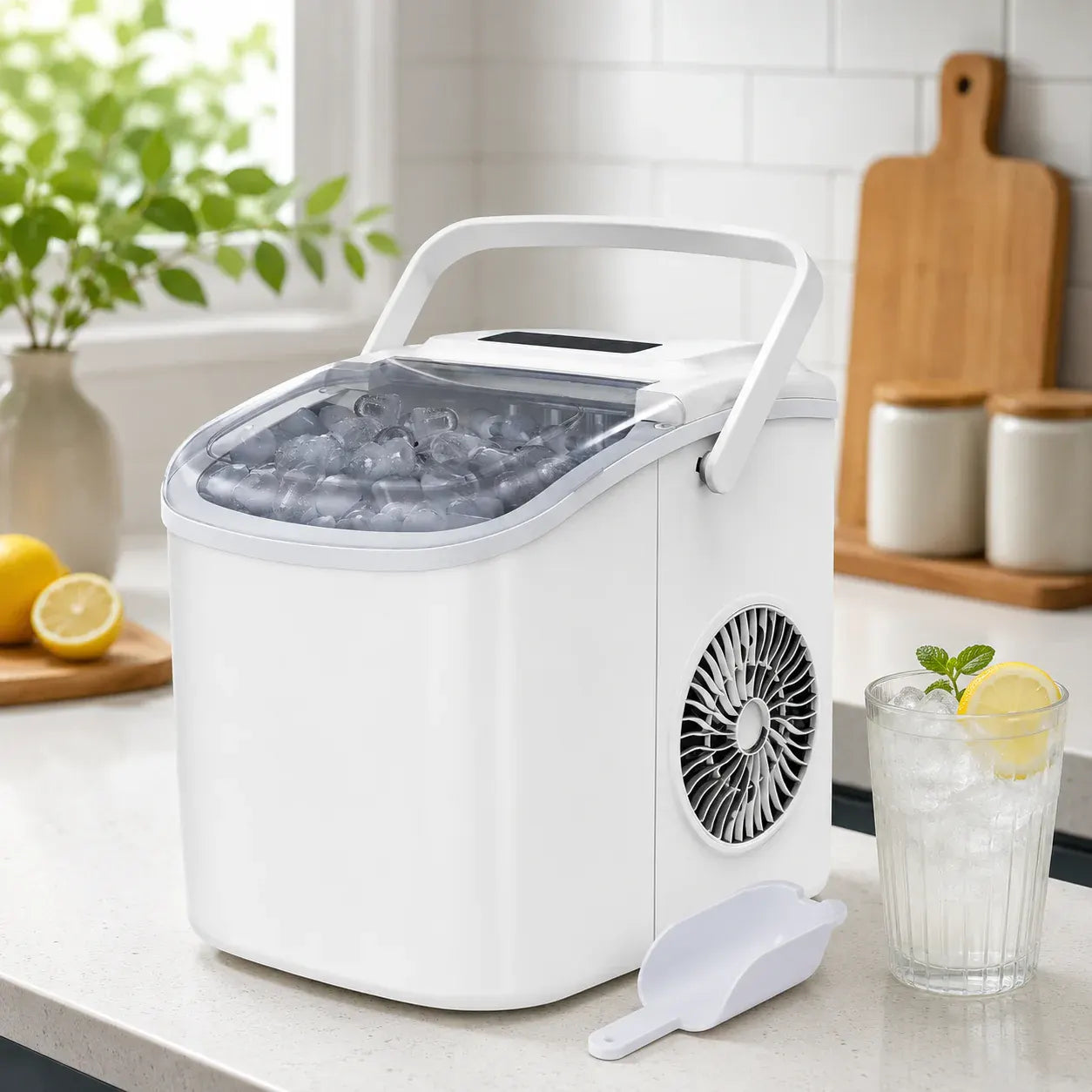 Compact Countertop Portable Nugget Ice Making Machine