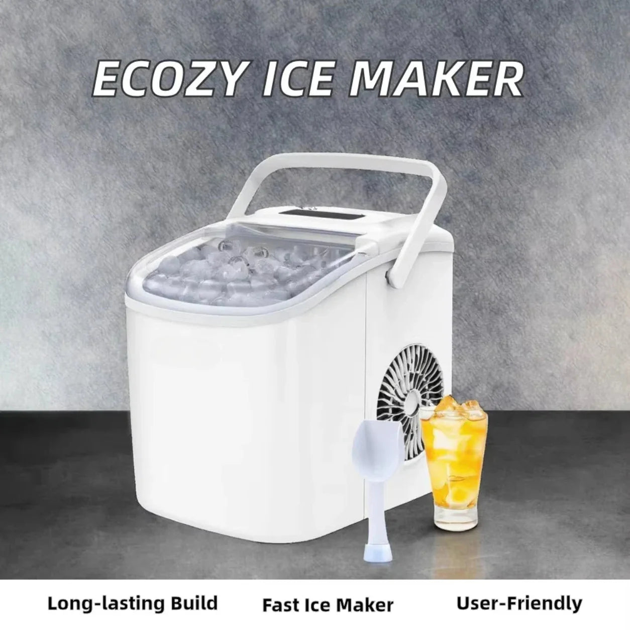 Compact Countertop Portable Nugget Ice Making Machine