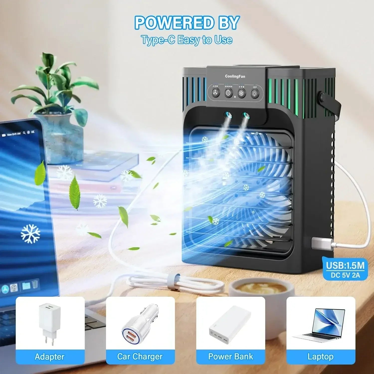 Compact Desktop Remote Control for Portable Air Conditioners