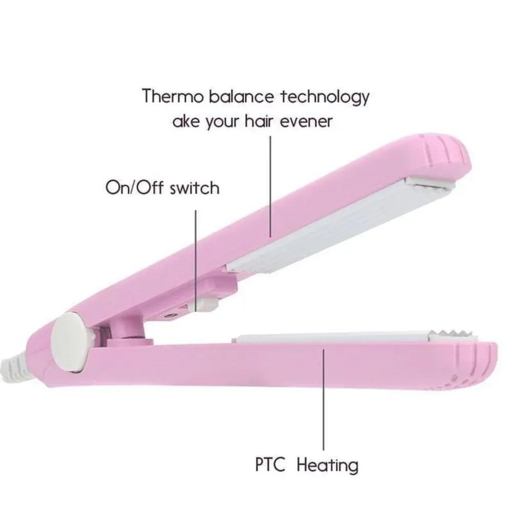 Compact Hair Curling Iron with Off Switch, Portable Mini Heating Design
