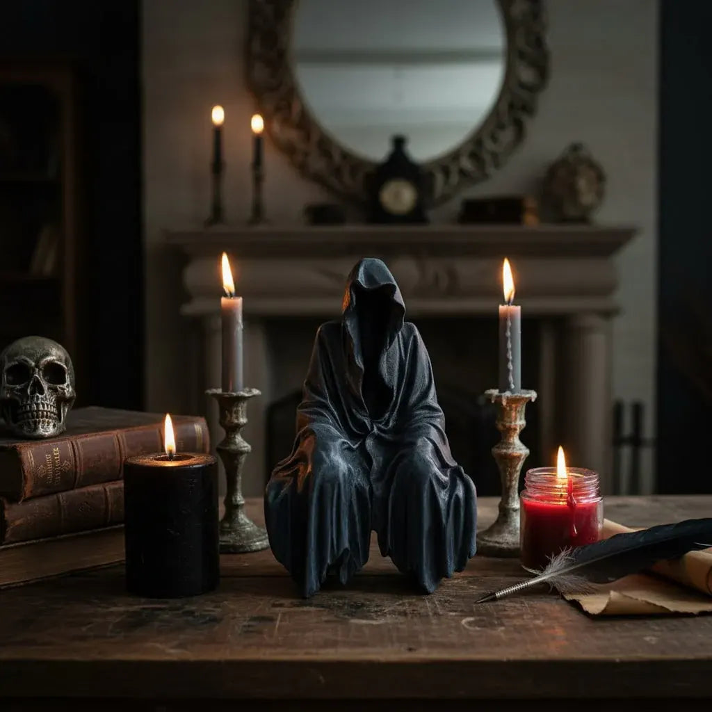 Compact Halloween Grim Reaper Figurine Decoration