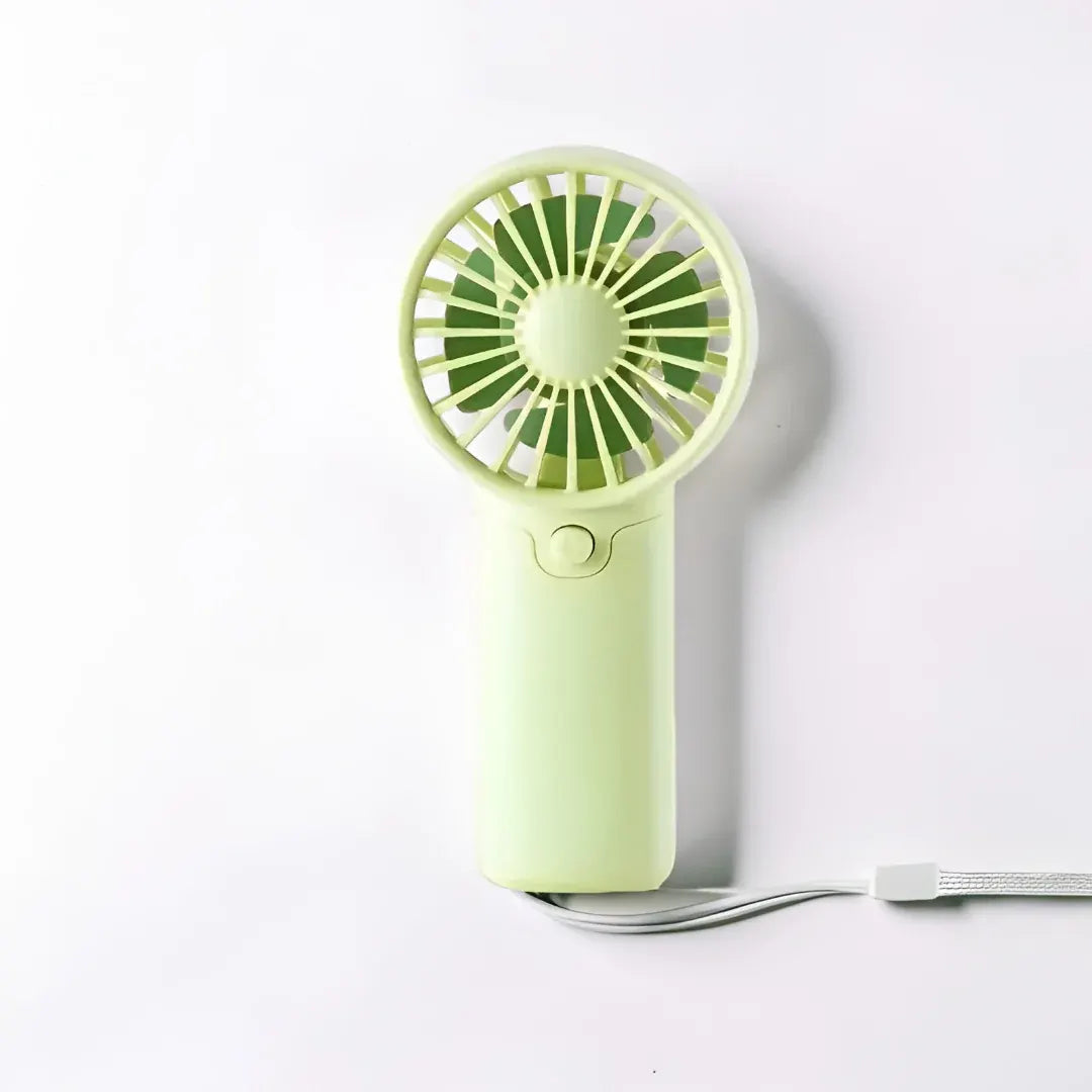 Compact Handheld Cooling Fan with Battery Power for Travel