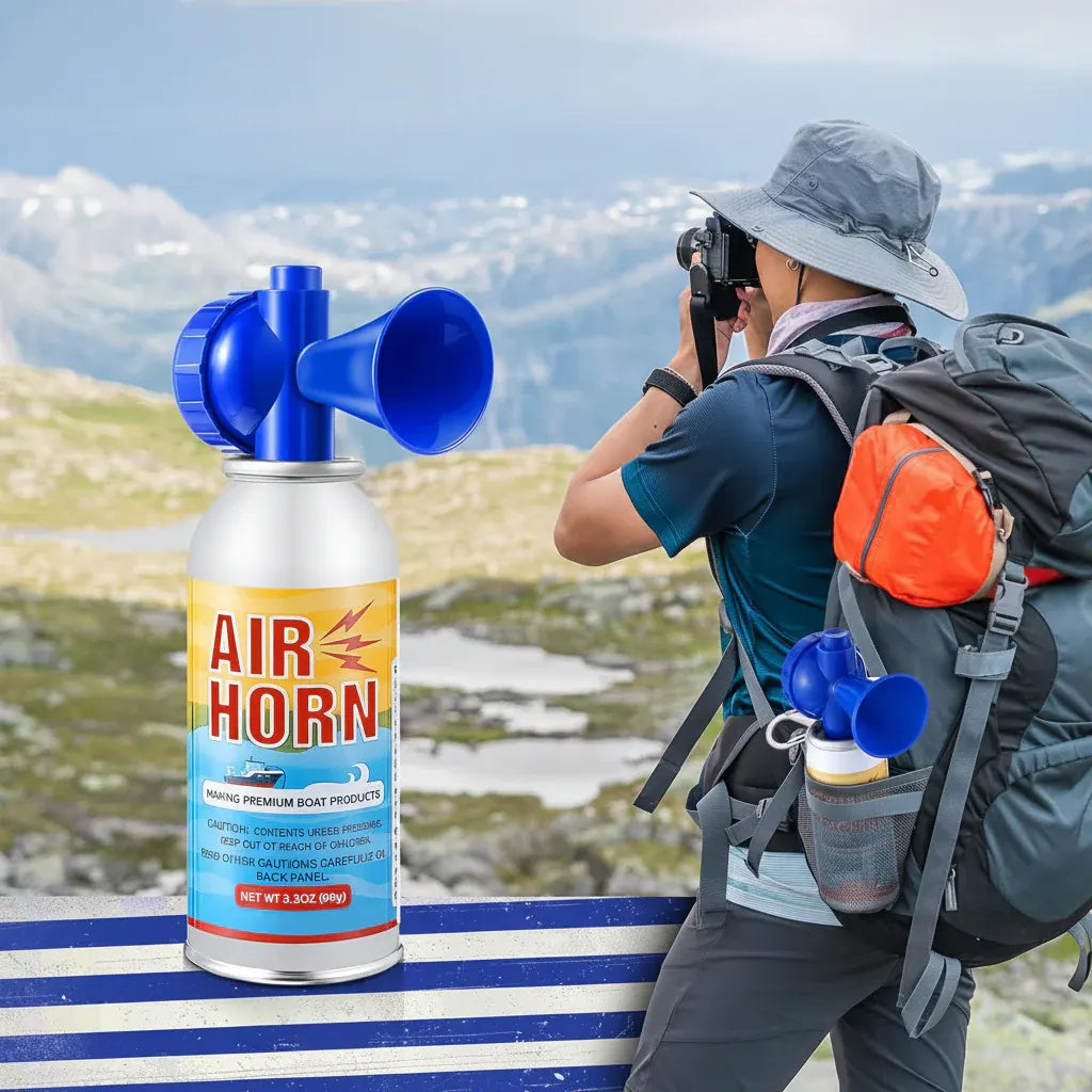 Compact Marine Air Horn – Loud Boat Safety Signal for Outdoor Use