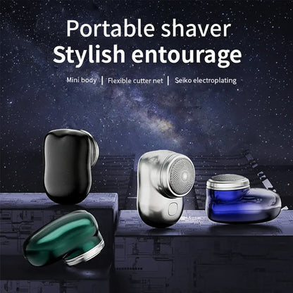 Compact Mini Electric Beard Trimmer with Metal Body