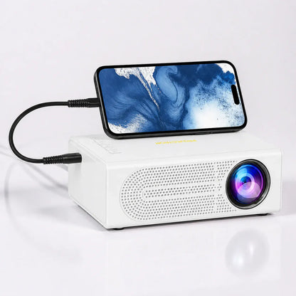 Compact Mini Projector for Movies & Gaming, 1080P Supported