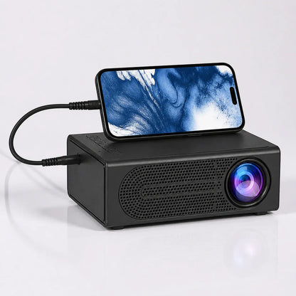 Compact Mini Projector for Movies & Gaming, 1080P Supported