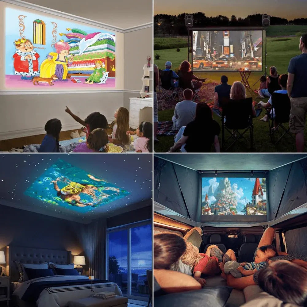 Compact Mini Projector HDMI Portable Outdoor Home Theater Cinema