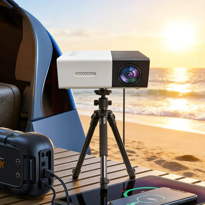 Compact Mini Projector Supports 1080P for Home Theater Use