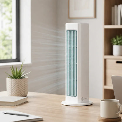 Compact Oscillating Tower Fan Portable Quiet Cooling