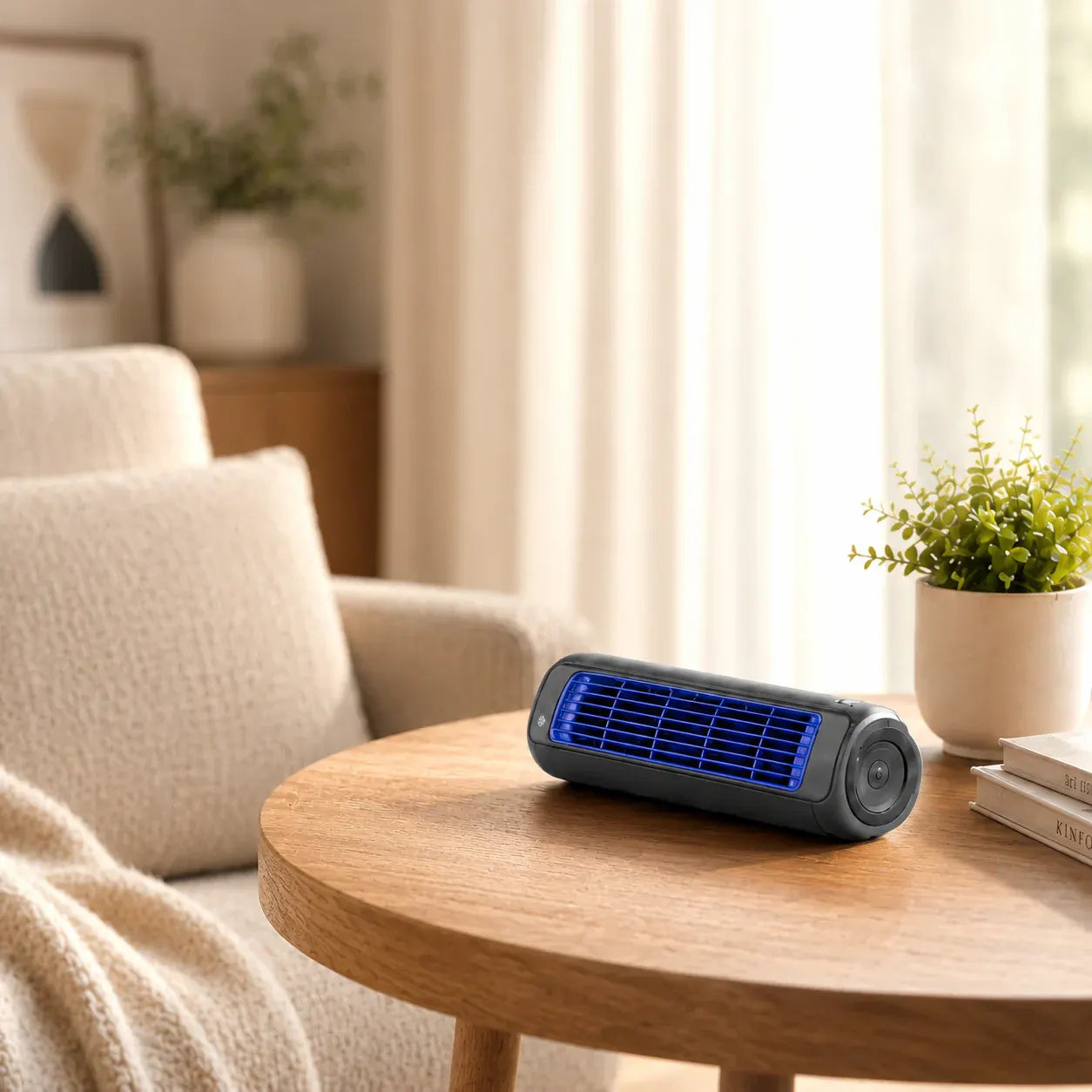 Compact Oscillating Tower Fan Quiet Desktop Cooling