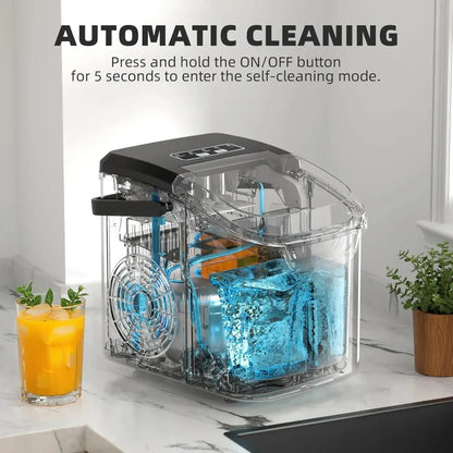 Compact Portable Countertop Ice Maker Machine - Fast Freezing