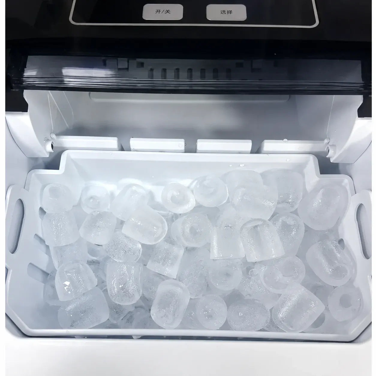 Compact Portable Countertop Ice Maker with Bullet-Shaped Cubes, Black