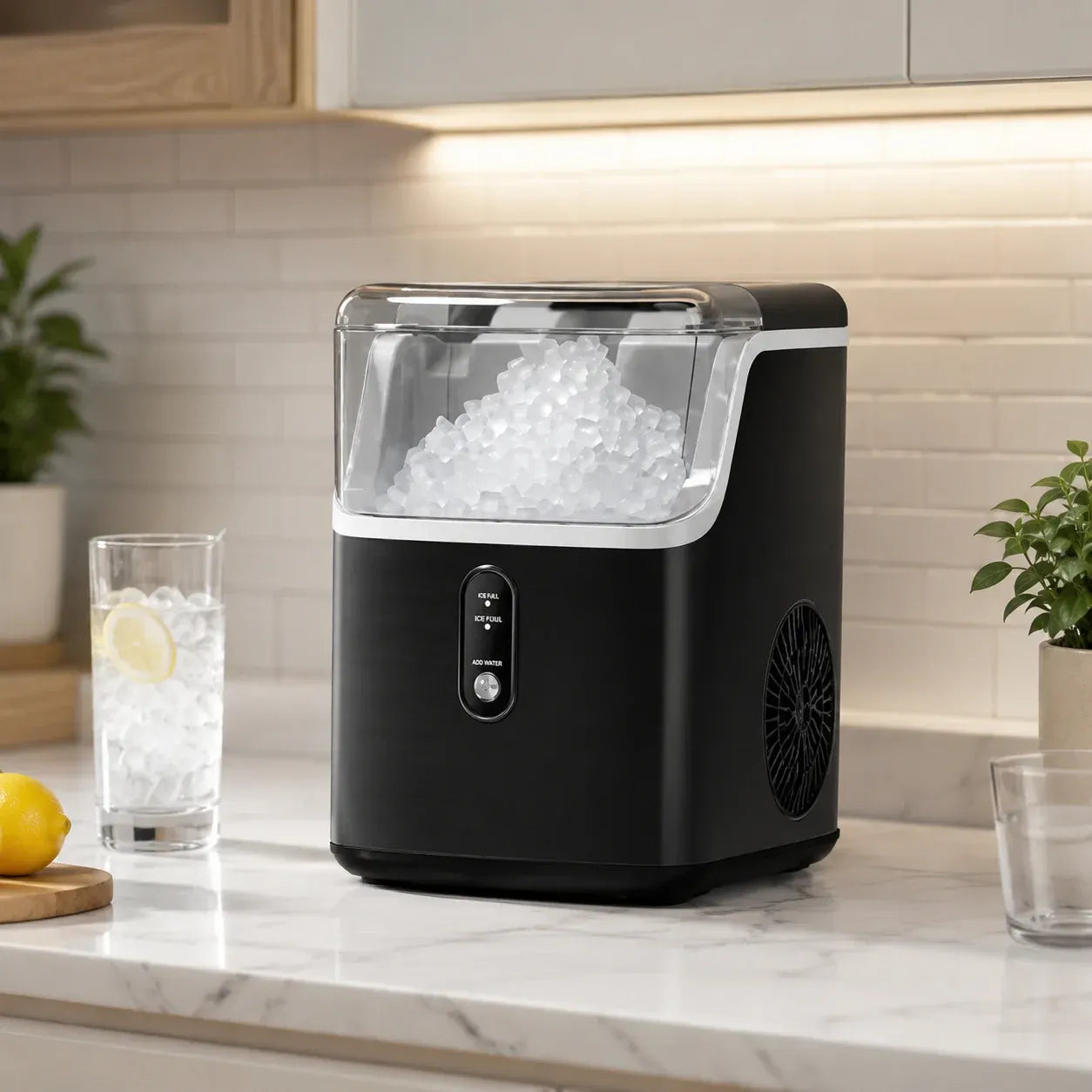 Compact Portable Countertop Nugget Ice Machine