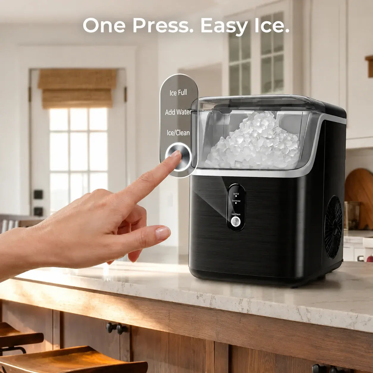 Compact Portable Countertop Nugget Ice Machine