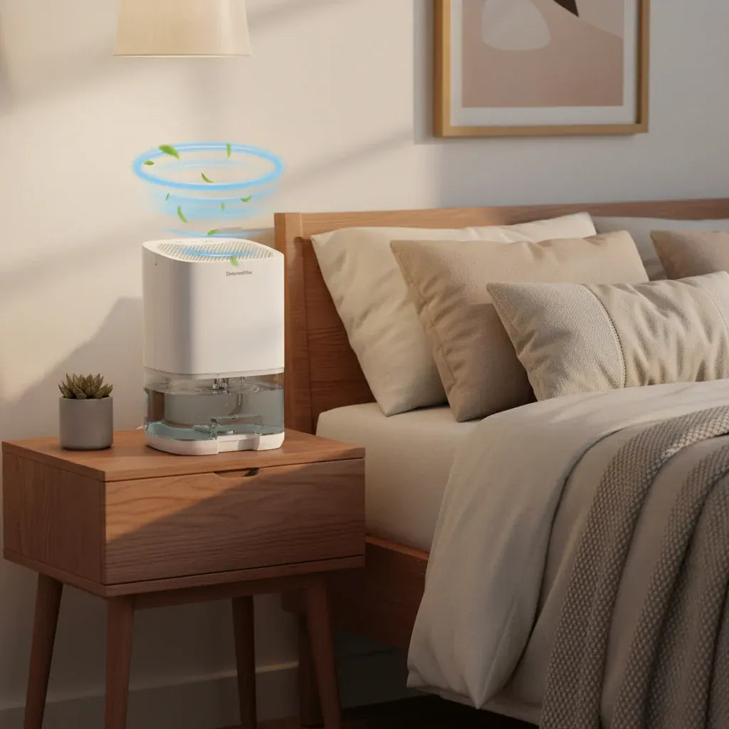 Compact Portable Dehumidifier with Cooling Night Light