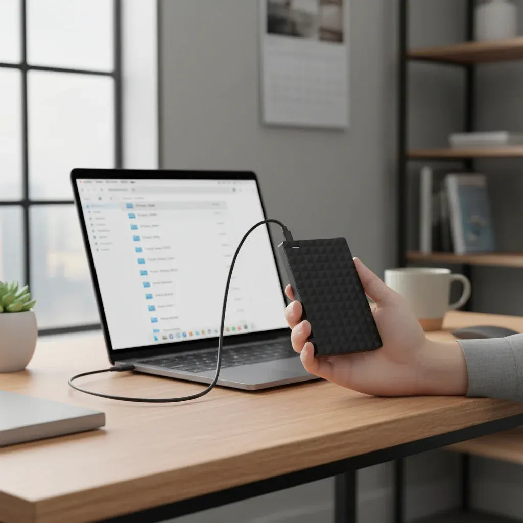 Compact Portable External SSD Hard Drive with USB Interface