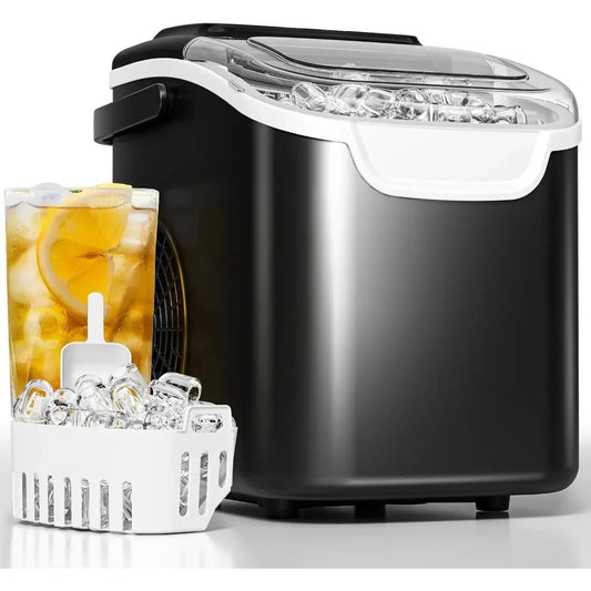 Compact Portable Nugget Ice Maker for Countertop Kitchen Use