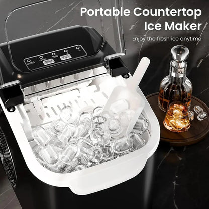 Compact Portable Nugget Ice Maker for Countertop Kitchen Use